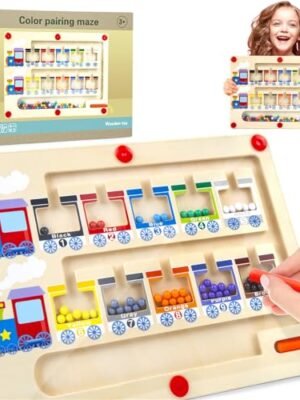 Magnetisk labyrint och sorteringsspel för små barn