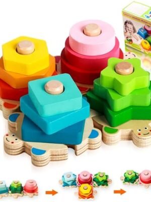 Bambebe Montessori träleksak för motorik och sortering