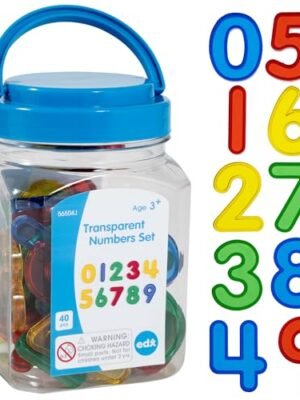 Transparenta siffror – färgglada miniburkar för tidig matematik
