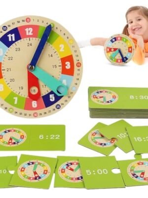 Pedagogisk Montessori-klocka för barns inlärning och undervisning