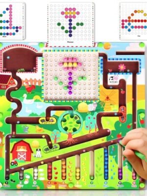 BURMONG Montessori Spel för Barn 3-6 År, Magnetisk Labyrint