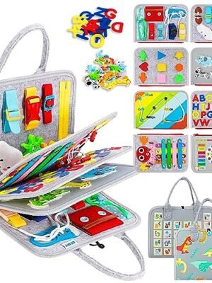 Esjay Aktivitetsbräda för småbarn, sensorisk Montessori-leksak